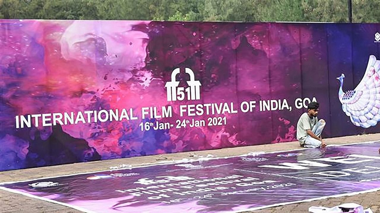 Goa prepares to welcome the 51st International Film Festival of India (IFFI-2021), in Panaji. Credit: PTI Photo
