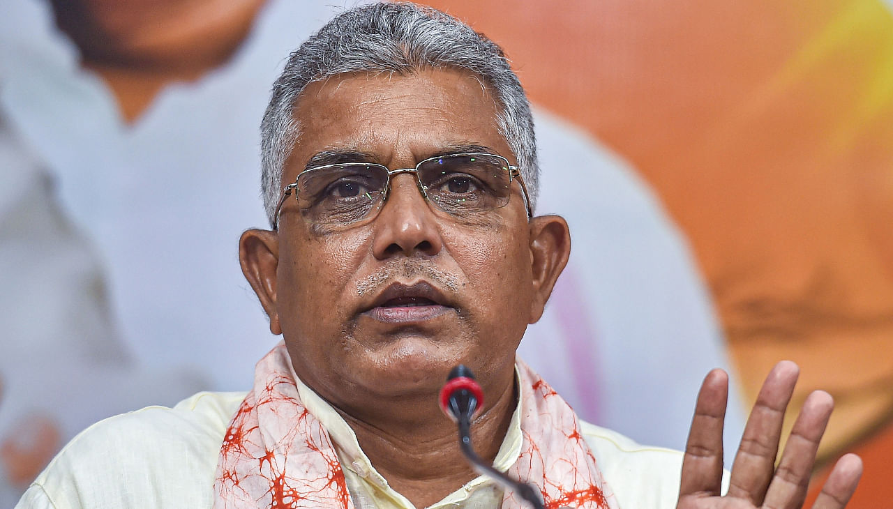 BJP West Bengal State President and MP Dilip Ghosh. Credit: PTI File Photo