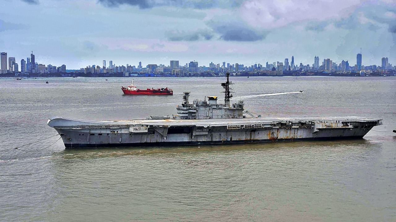 INS Viraat on its way to Gujarat on September 19, 2020. Credit: PTI Photo