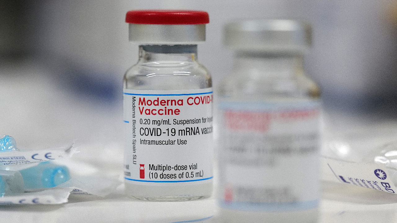 A vial of the Moderna Covid-19 vaccine. Credit: Reuters Photo