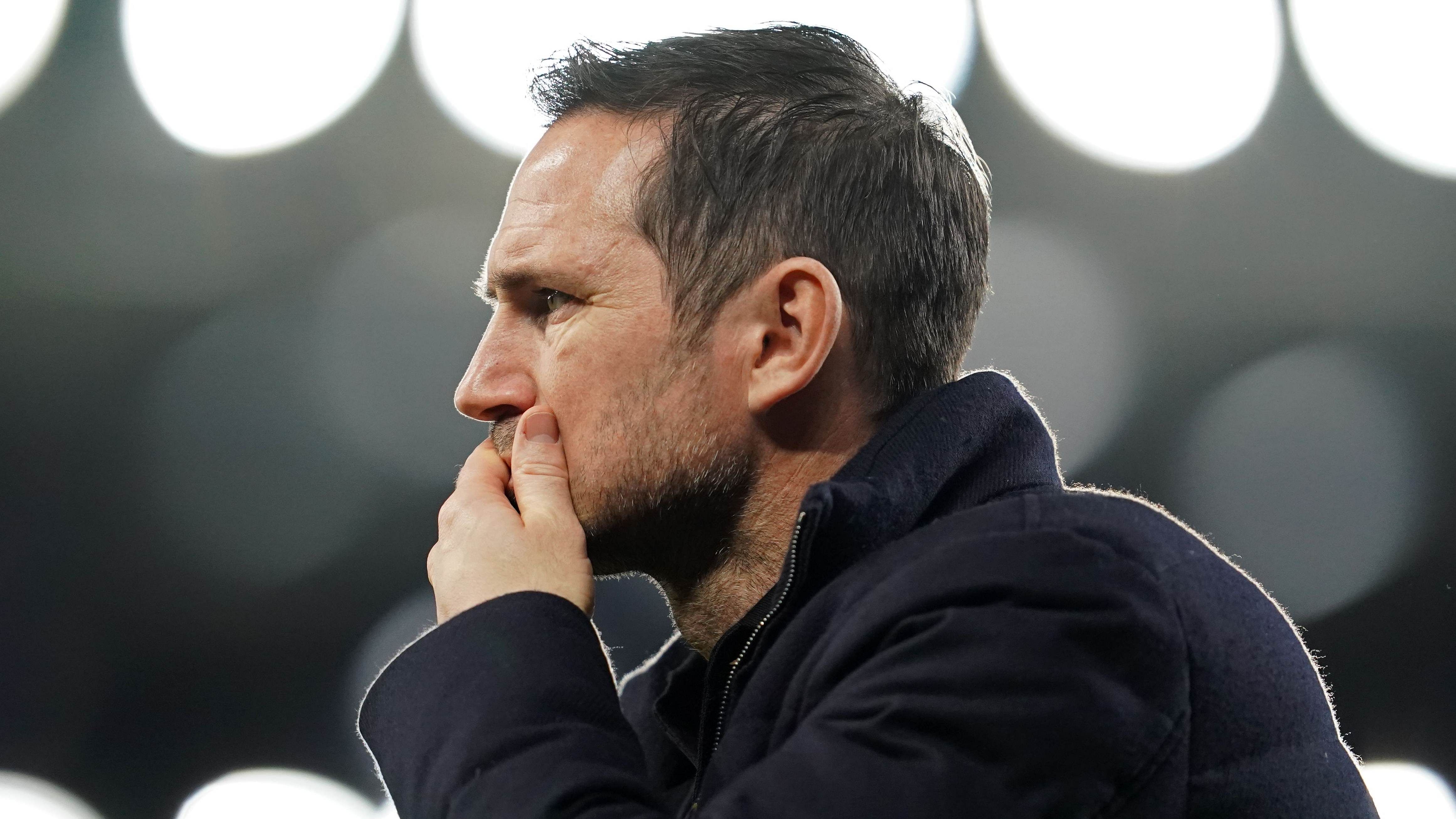 Chelsea's English head coach Frank Lampard comes out to give an interview before the English Premier League football match between Everton and Chelsea at Goodison Park in Liverpool, north west England. Credit: AFP