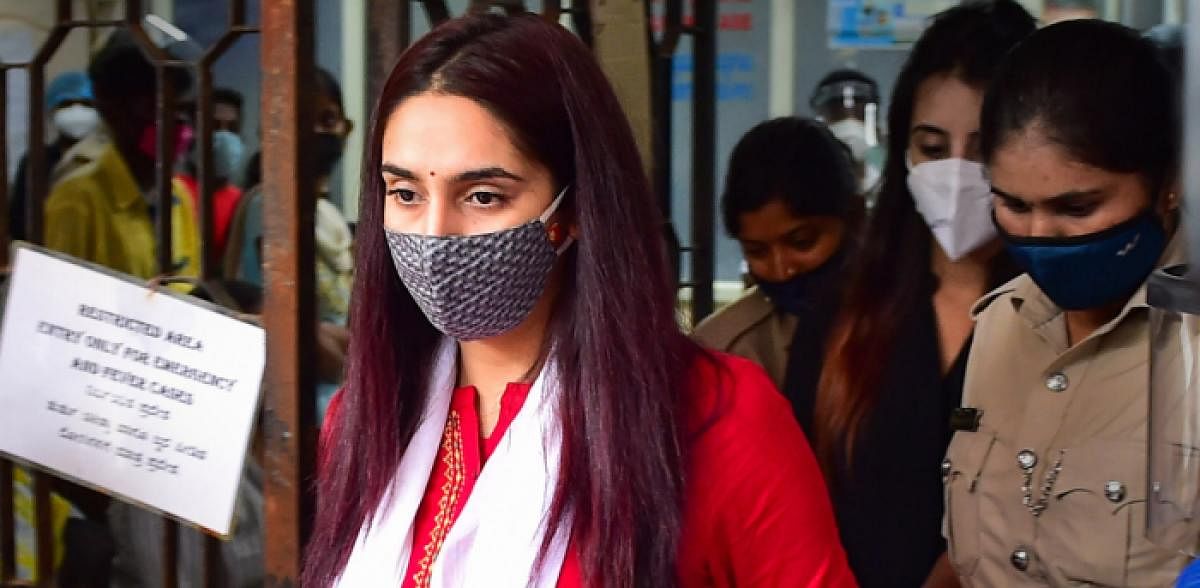 Sandalwood actress Ragini Dwivedi, arrested in a drugs case and lodged in the Parappana Agrahara Central Prison, was released on Monday. Credit: DH FILE PHOTO