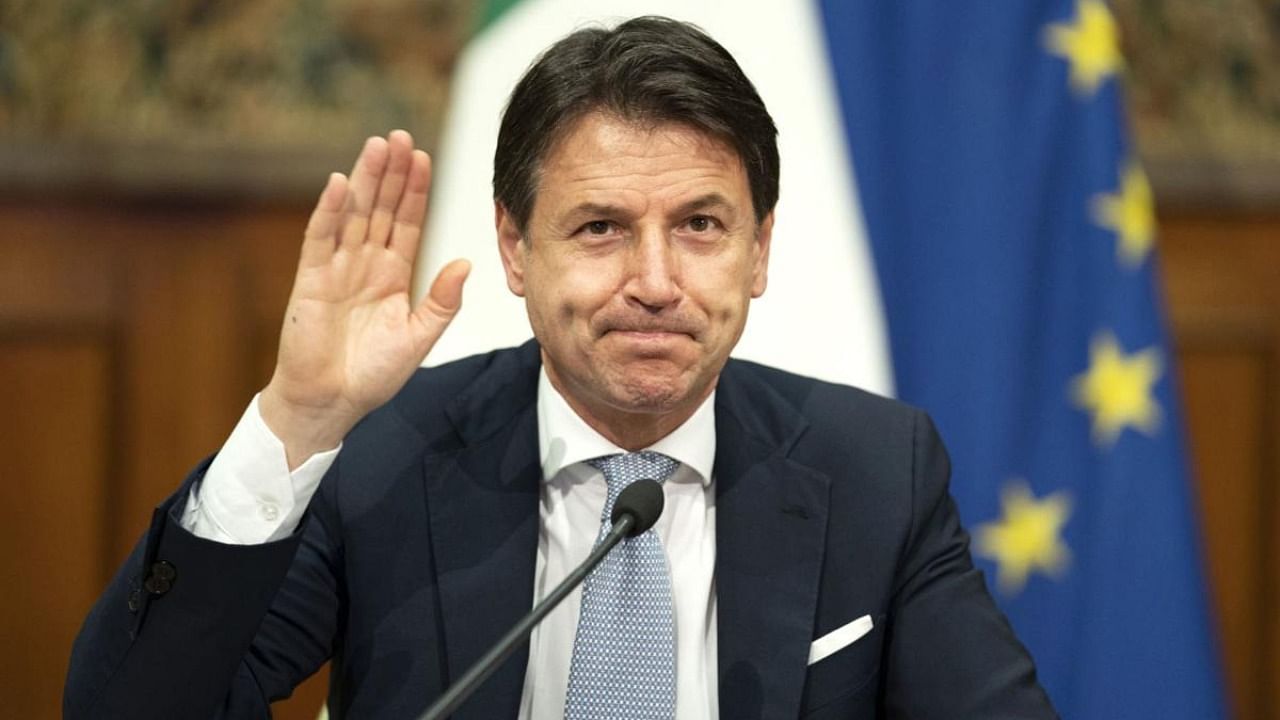 Italian Prime Minister Giuseppe Conte was set to hand in his resignation to the head of state on Tuesday. Credit: AFP Photo