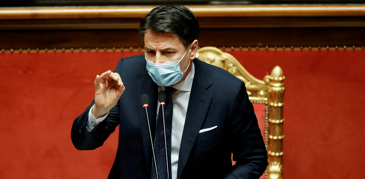 Giuseppe Conte resigned as Italian prime minister on Tuesday. Credit: Reuters Photo