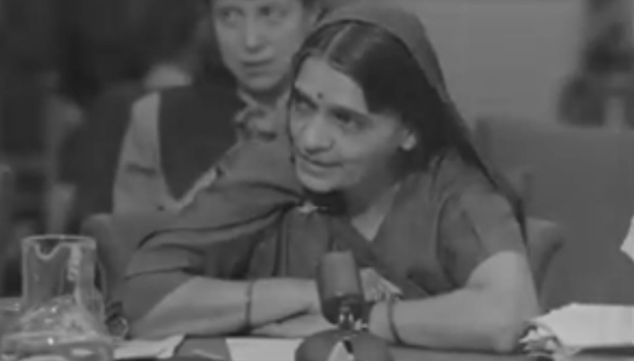 Born in Baroda, Gujarat, Hansa served the country in various capacities--as a freedom fighter, women rights activist, social activist, legislator, educationist and a writer. Credit: Facebook video screengrab/United Nations India