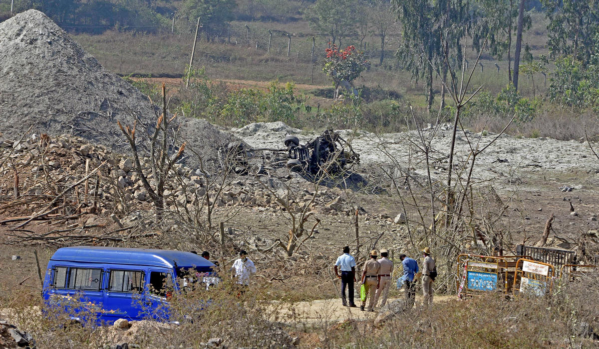Location of blast near Shivamogga. Credit: Shivamogga Nagaraj