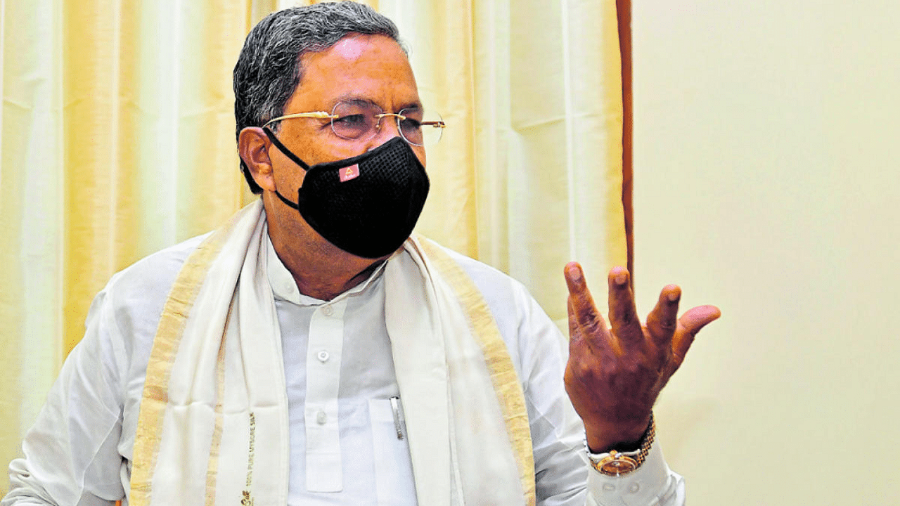Karnataka’s Leader of the Opposition Siddaramaiah. Credit: DH Photo