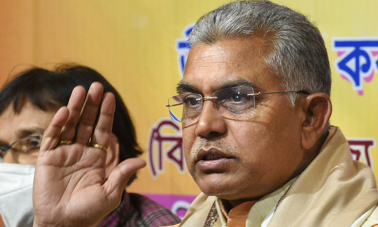 BJP West Bengal State President and MP Dilip Ghosh. Credit: PTI File Photo