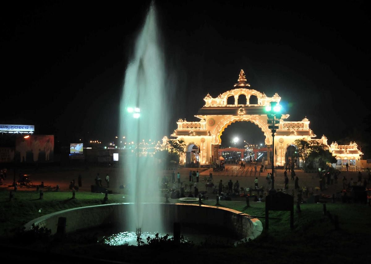 The Exhibition Grounds during Dasara in Mysuru. DH File Photo