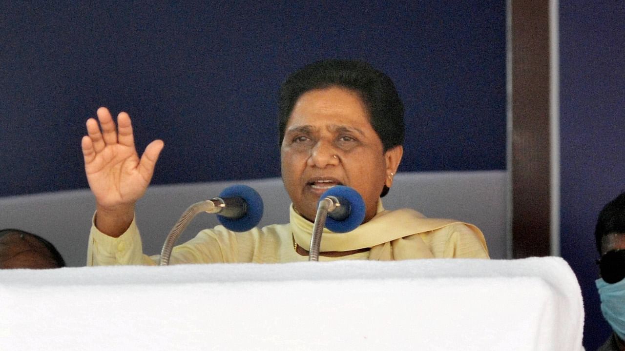 BSP will boycott the president's address to the joint sitting of both Houses over the Centre's stand on the farmers' demand to repeal the new agri laws, Mayawati said. Credit: PTI Photo