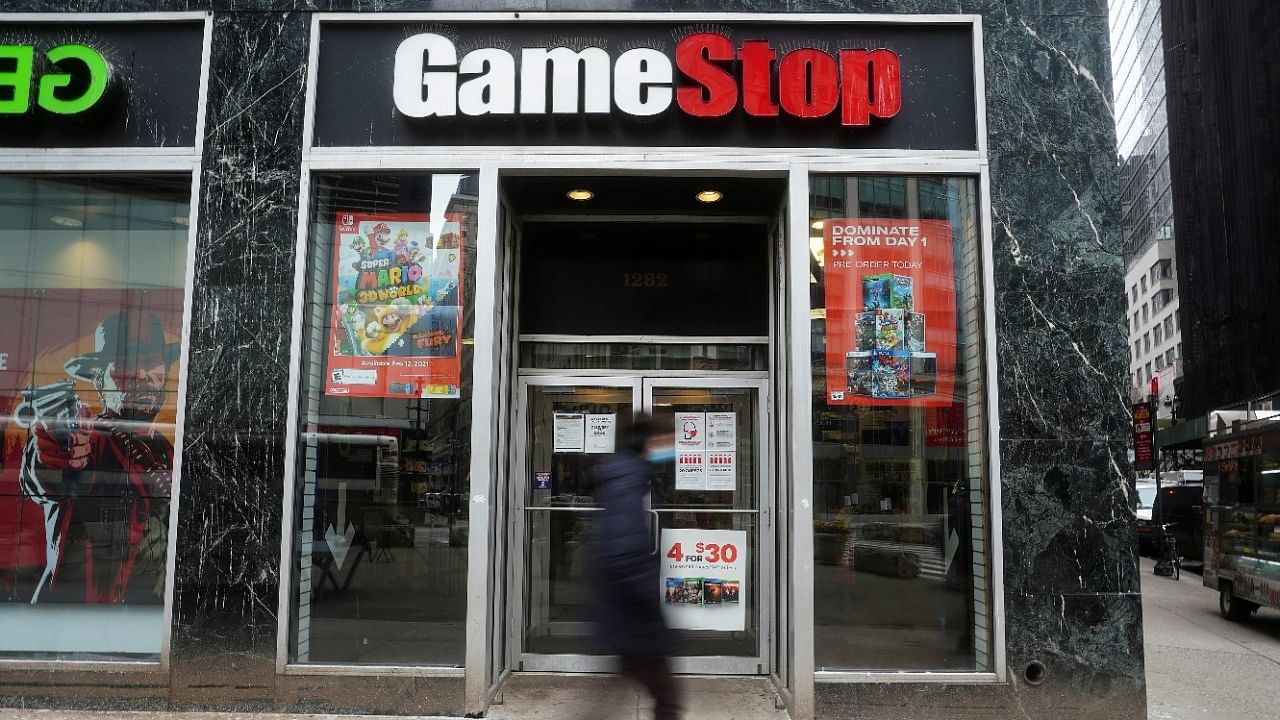 A GameStop store is pictured amid the Covid-19 pandemic in the Manhattan borough of New York City, New York, US. Credit: Reuters File Photo