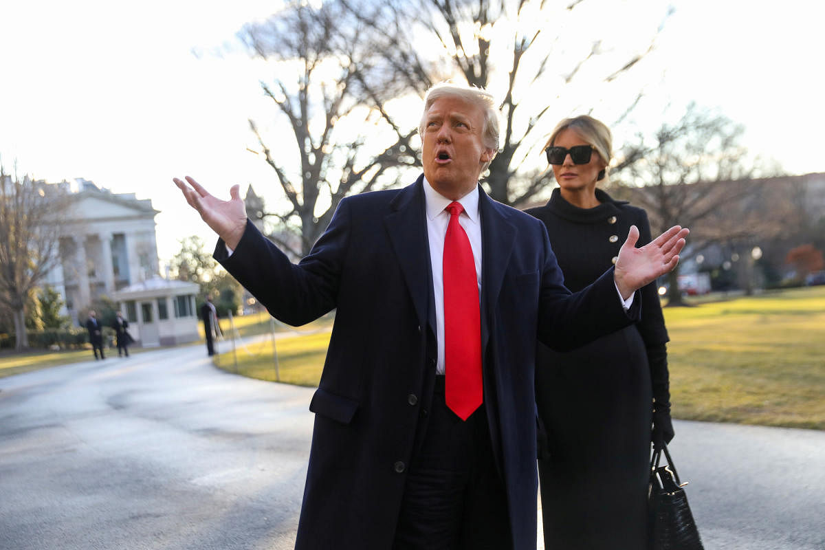Former US President Donald Trump and Melania Trump. Credit: Reuters. 