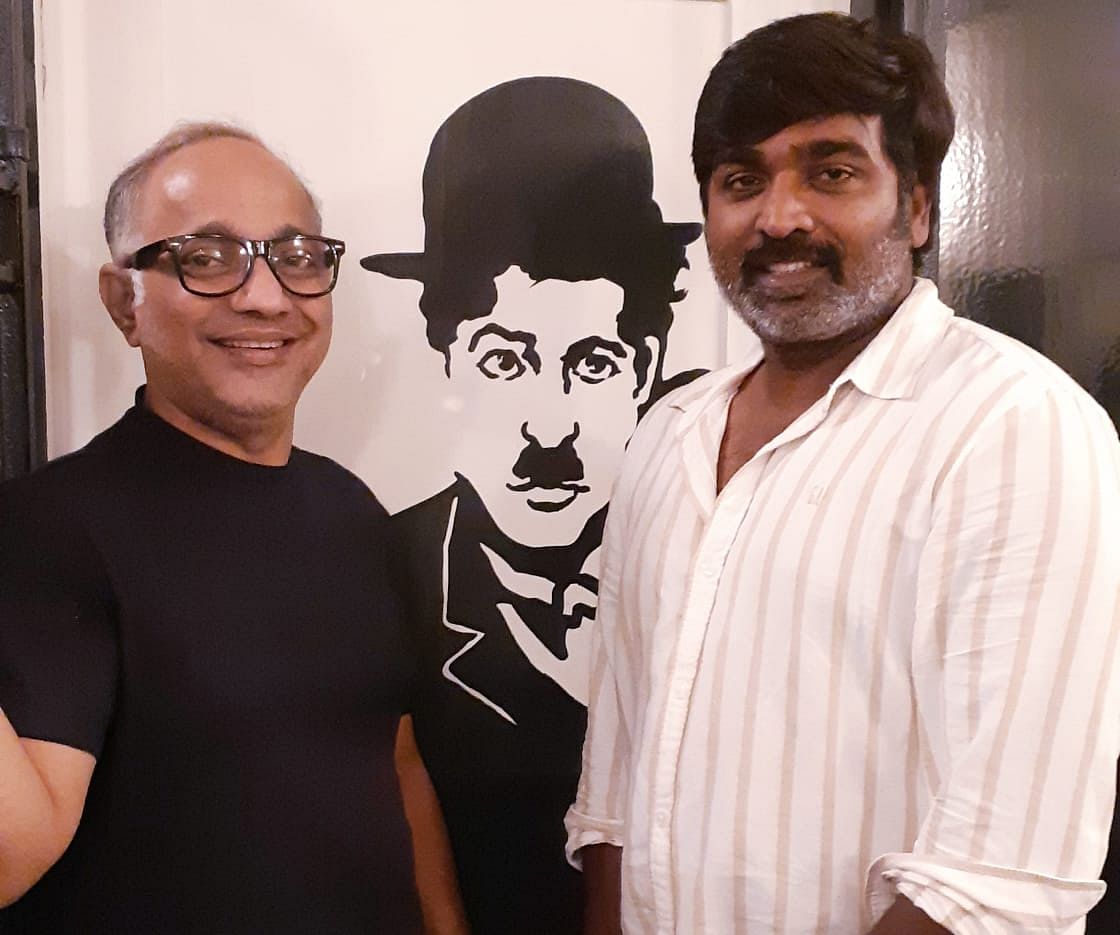 Director Kishor Pandurang Belekar with Tamil superstar Vijay Sethupathi.