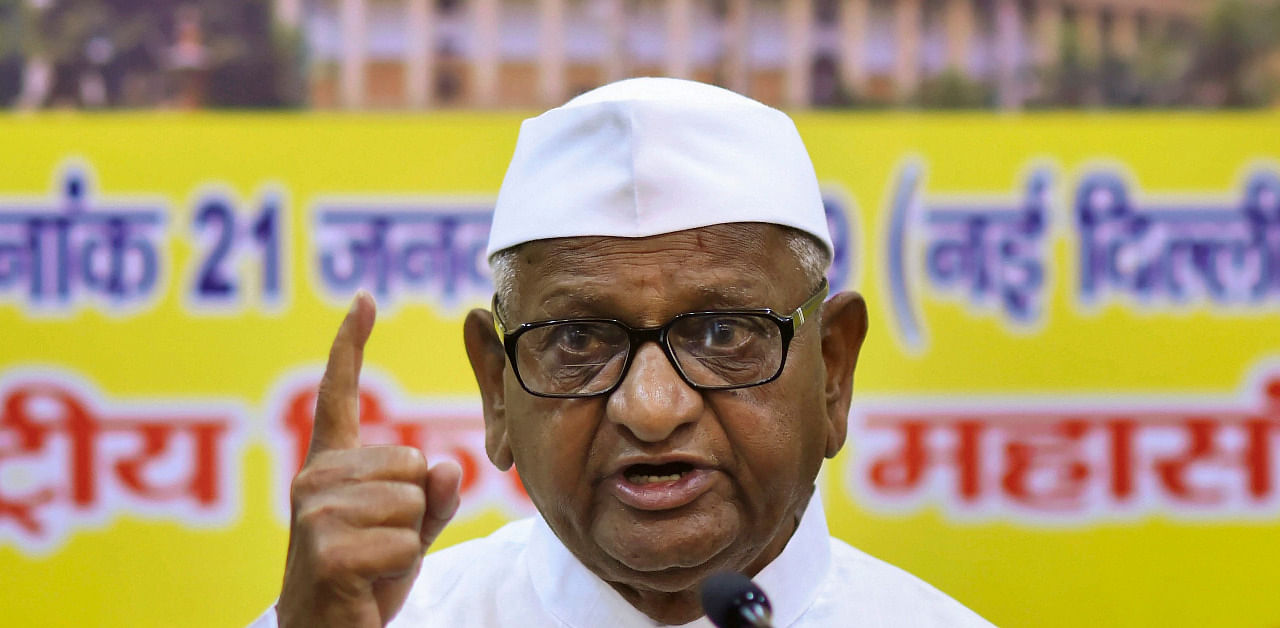 Activist Anna Hazare. Credit: PTI File Photo