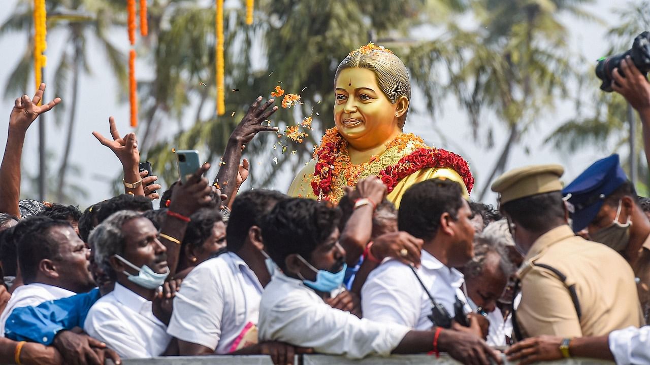 People visit Jayalalithaa memorial after it was inaugurated by Tamil Nadu Chief Minister Edappadi K Palaniswami, in Chennai. Credit: PTI Photo