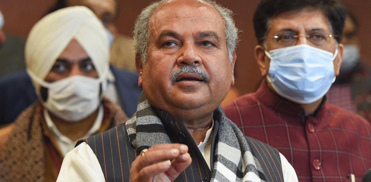 Union Minister for Agriculture & Farmers Welfare Narendra Singh Tomar. Credit: PTI. 