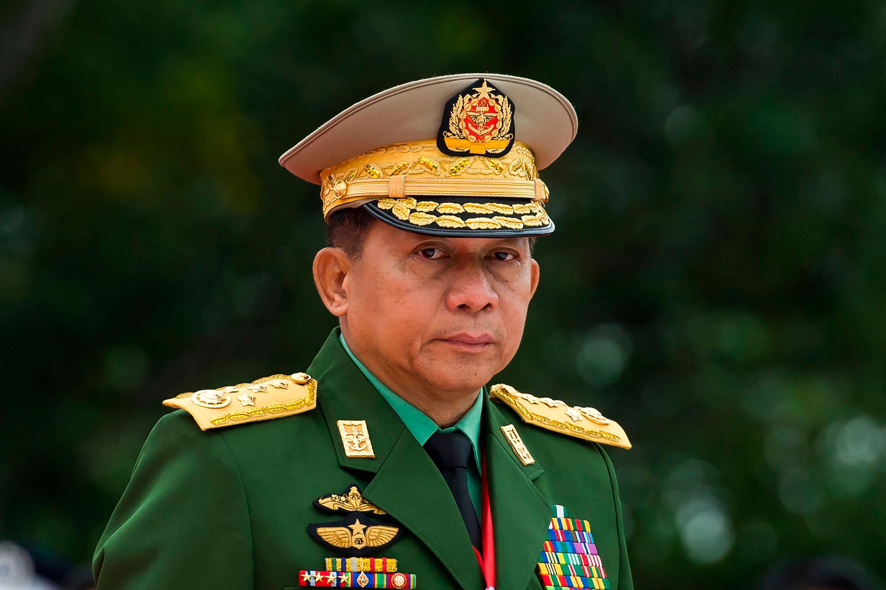Myanmar's Senior General Min Aung Hlaing, commander-in-chief of the Myanmar armed forces. Credit: AFP File Photo