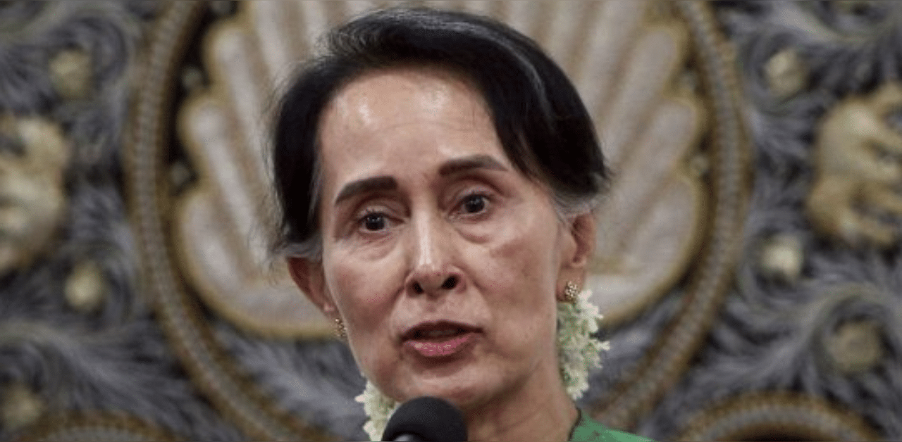 Myanmar's Aung San Suu Kyi. Credit: AP/PTI File Photo