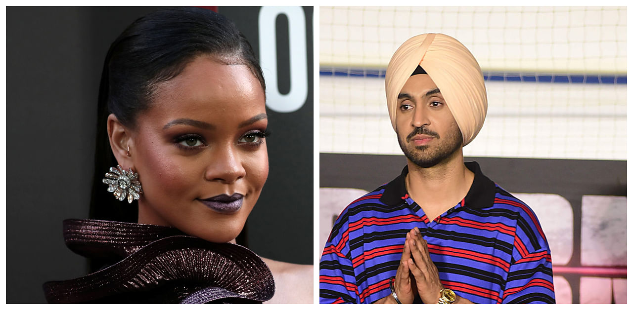 Rihanna and Diljit Dosanjh. Credit: AFP and Reuters Photos