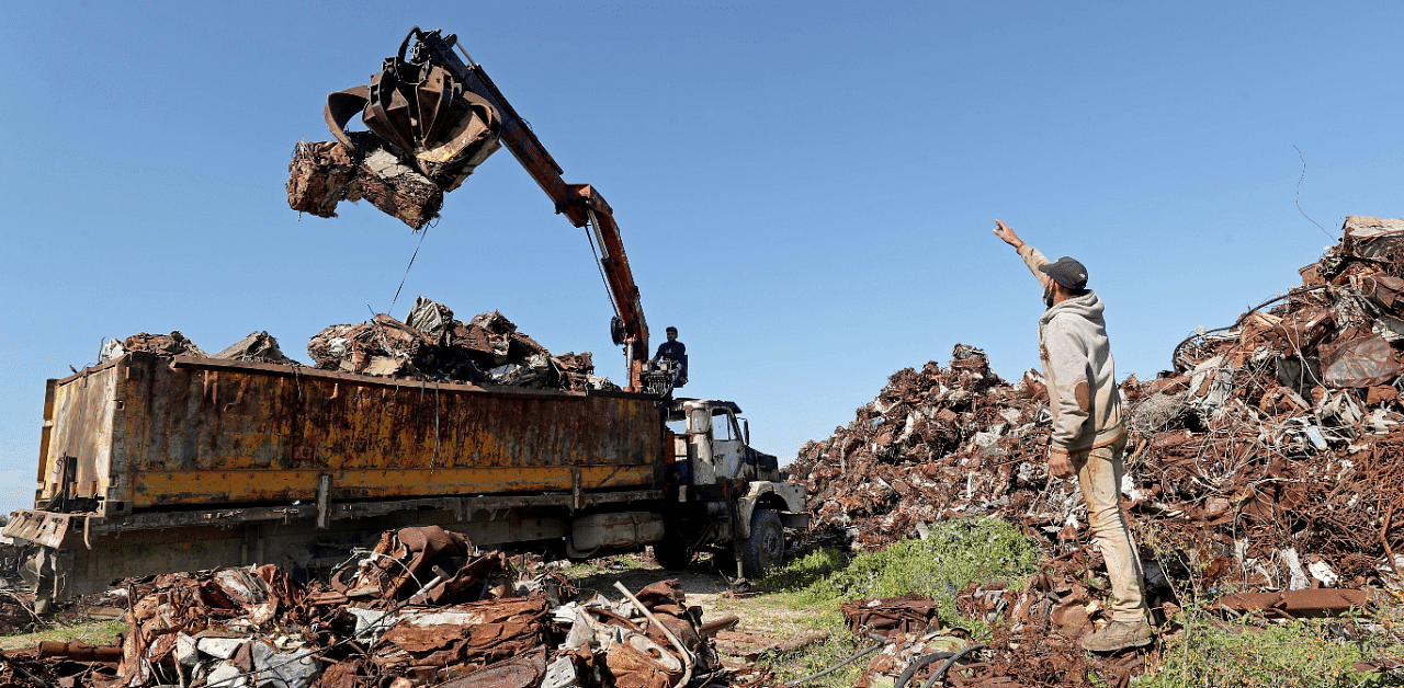Gaza wasted scrap metals gains value as Israel clears exports. Credit: Reuters Photo