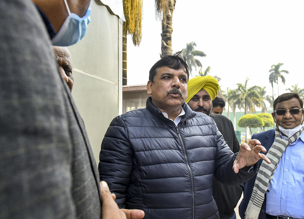 AAP MP Sanjay Singh. Credit: PTI photo. 