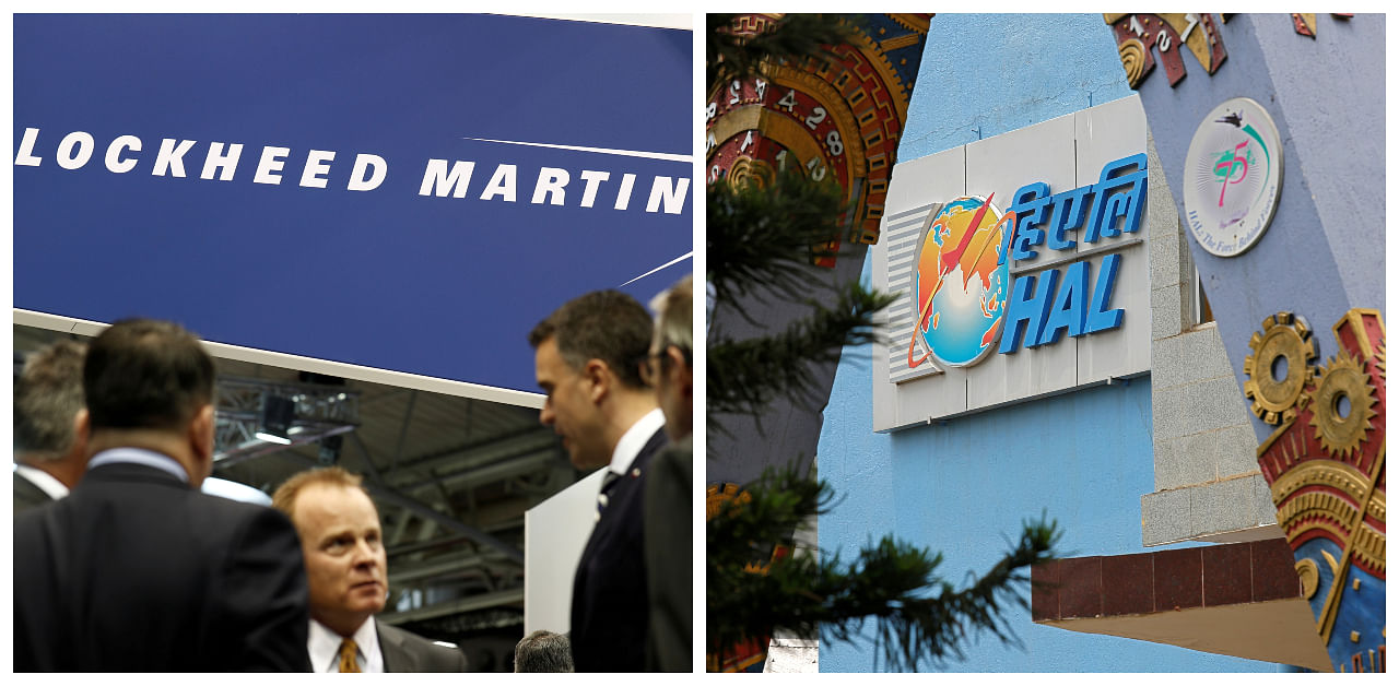 Lockheed Martin and HAL logos. Credit: Reuters Photos