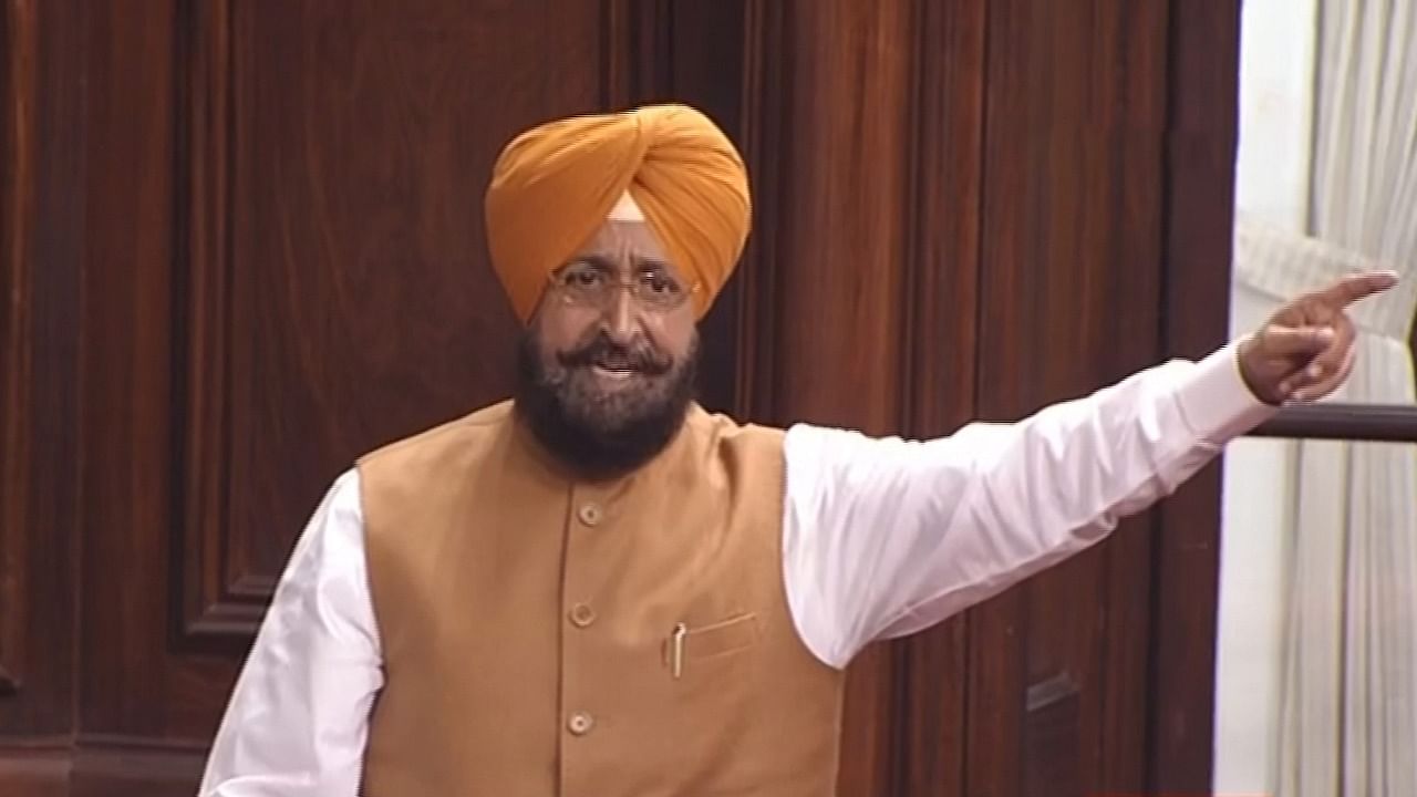 Congress MP Partap Singh Bajwa speaks at Rajya Sabha during the ongoing Budget Session of Parliament, in New Delhi. Credit: PTI Photo