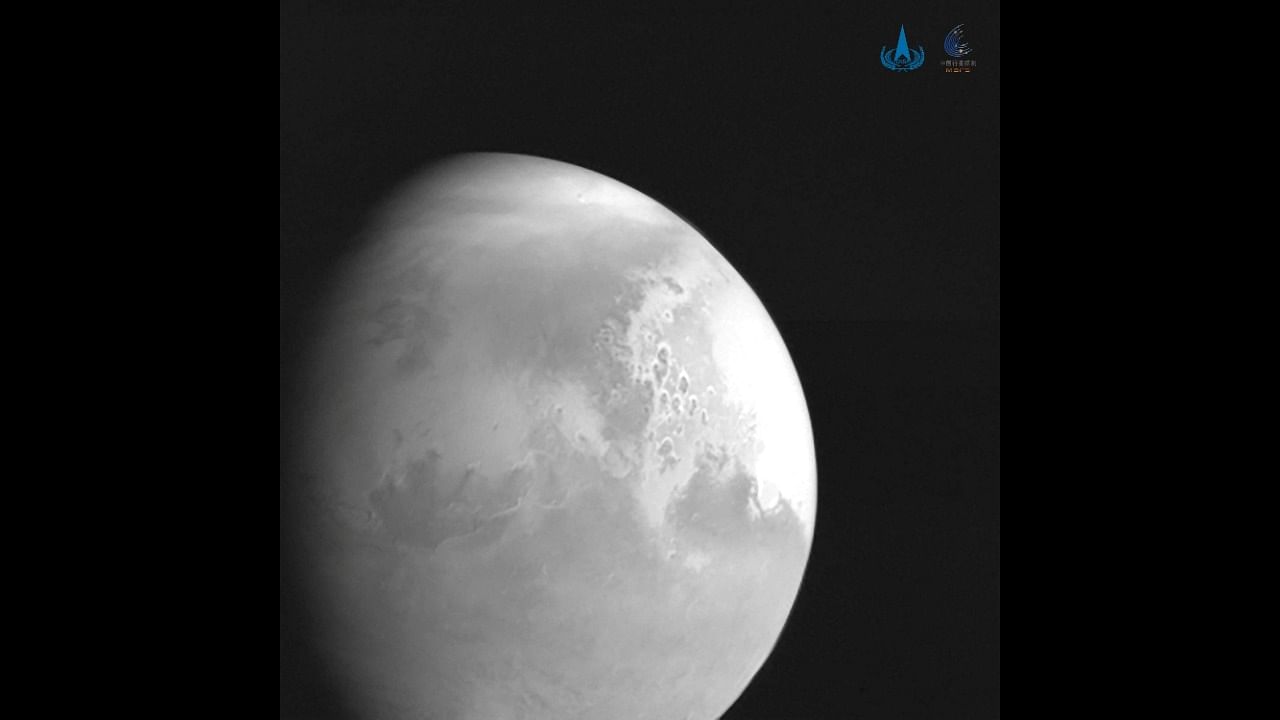 The first image of Mars taken by China's Tianwen-1 unmanned probe is seen in this handout image released by China National Space Administration (CNSA). Credit: Reuters Photo.