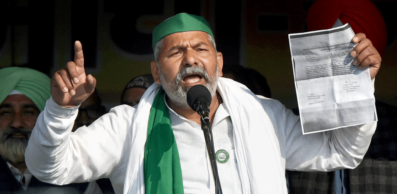 Farmer leader Rakesh Tikait. Credit: PTI Photo