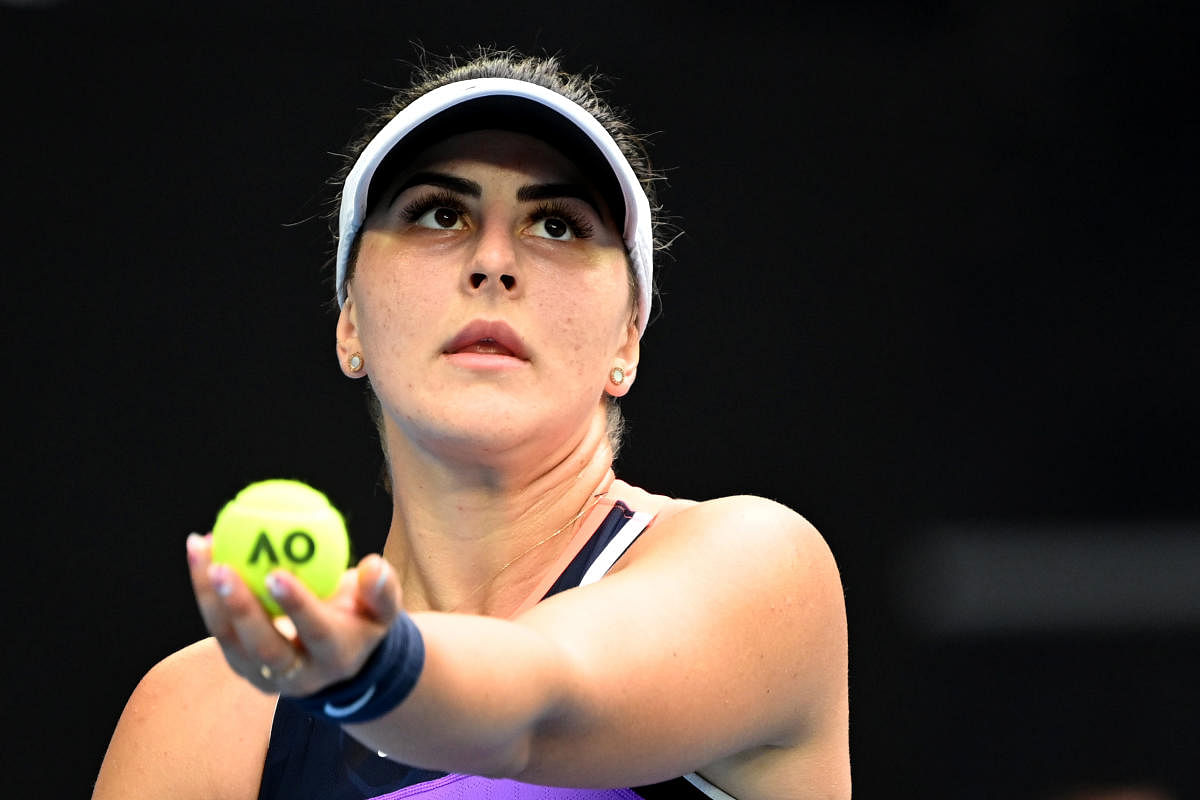  Canada's Bianca Andreescu in action during her first round match against Romania's Mihaela Buzarnescu. Credit: REUTERS Photo