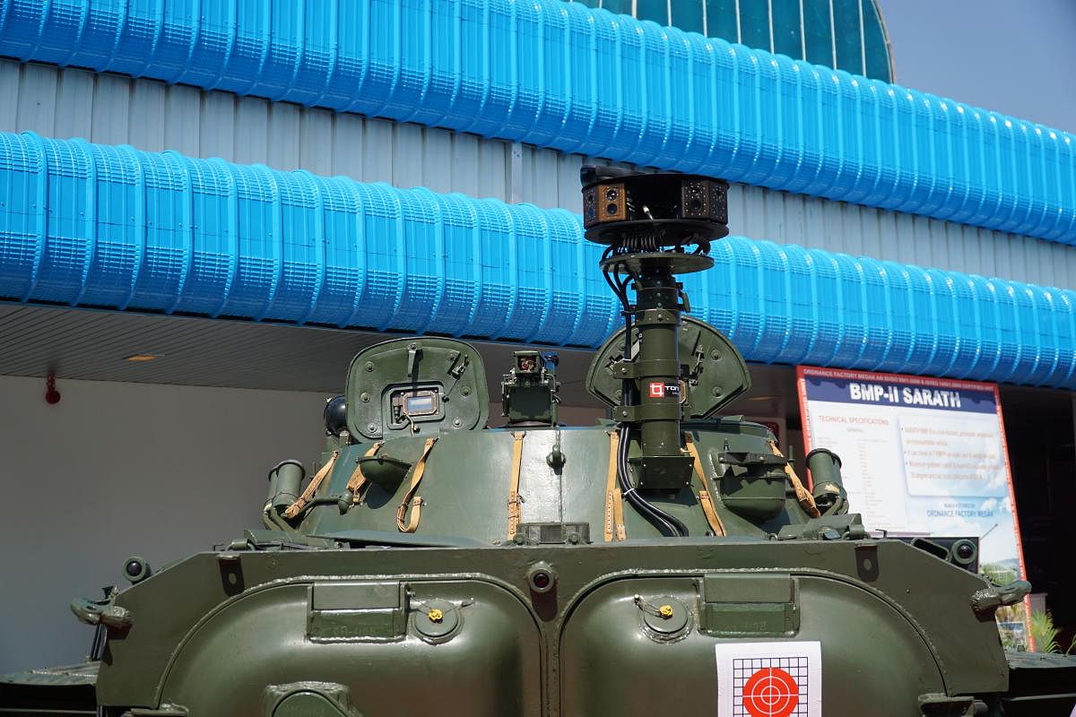 The system uses a series of special cameras fitted to a 360-degree mount and fixed to the top of the turret. Credit: DH Photo