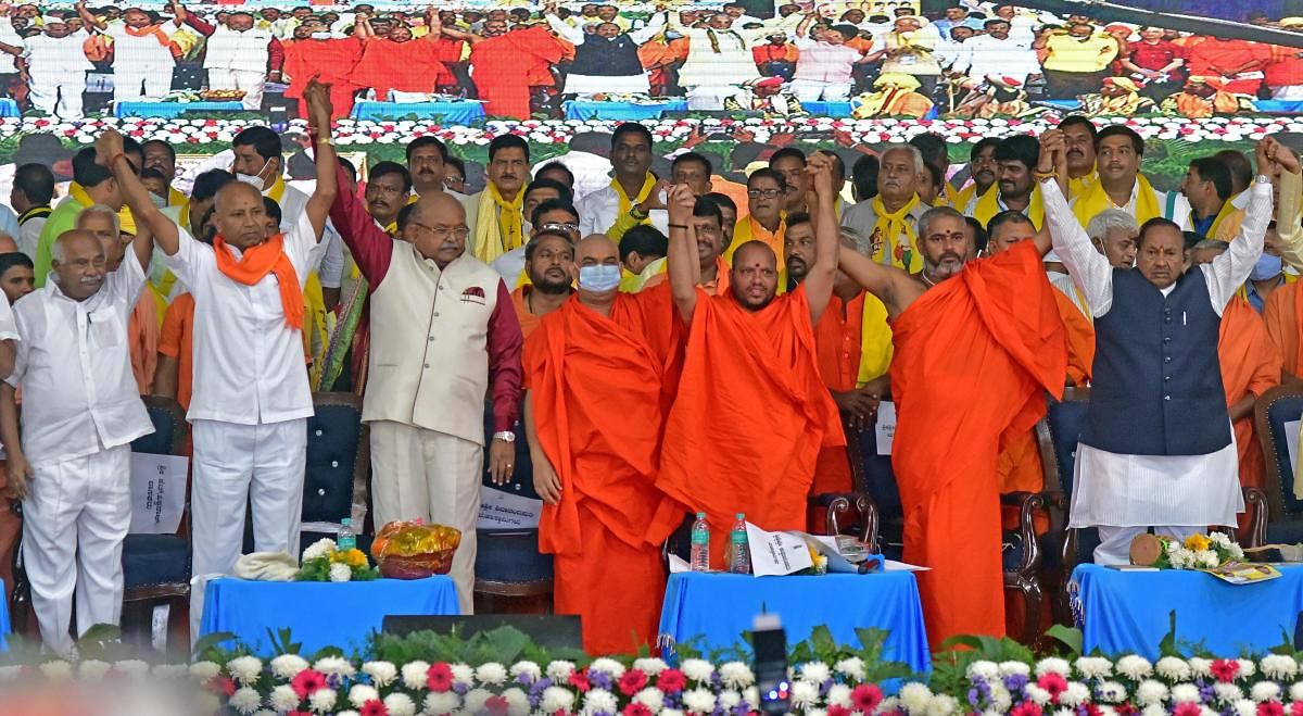 Leaders of the community decided to continue the agitation until their demands are met. Credit: DH Photo