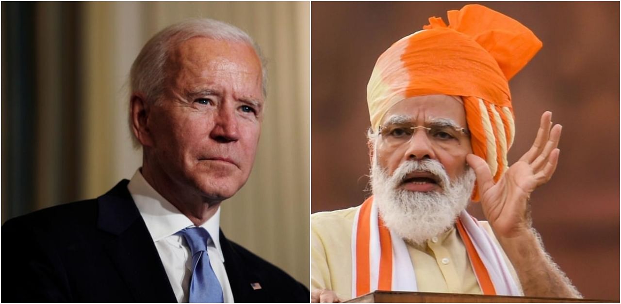 US President Joe Biden and Prime Minister Narendra Modi. Credit: DH Collage