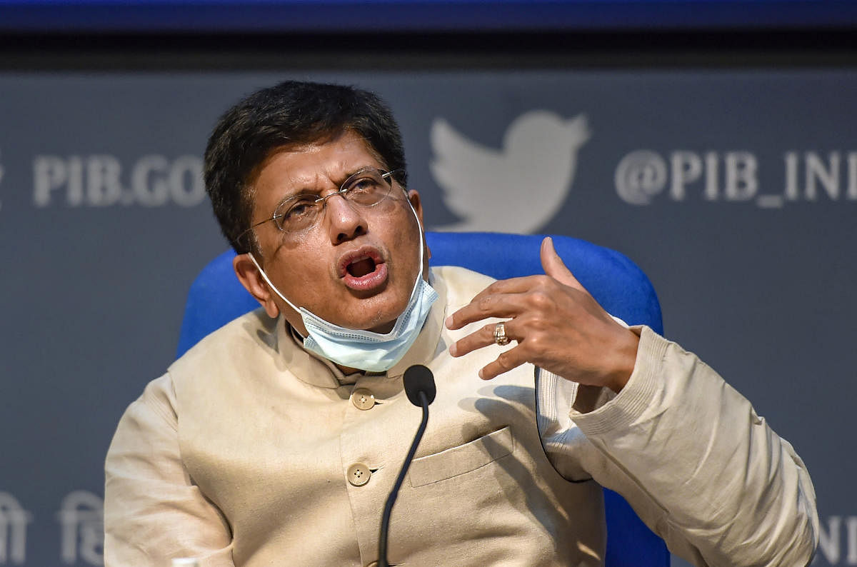 Commerce and Industry Minister Piyush Goyal. Credit: PTI. 