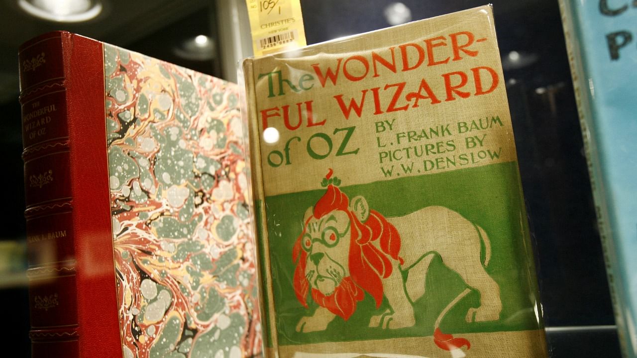 A first edition of Frank L. Baum's "The Wonderful Wizard of Oz" sits on display at Christie's auction house in New York, December 12, 2006. Credit: Reuters Photo