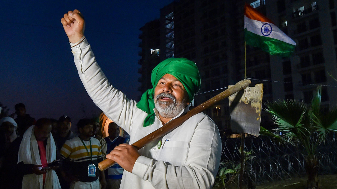 BKU leader Rakesh Tikait. Credit: PTI Photo