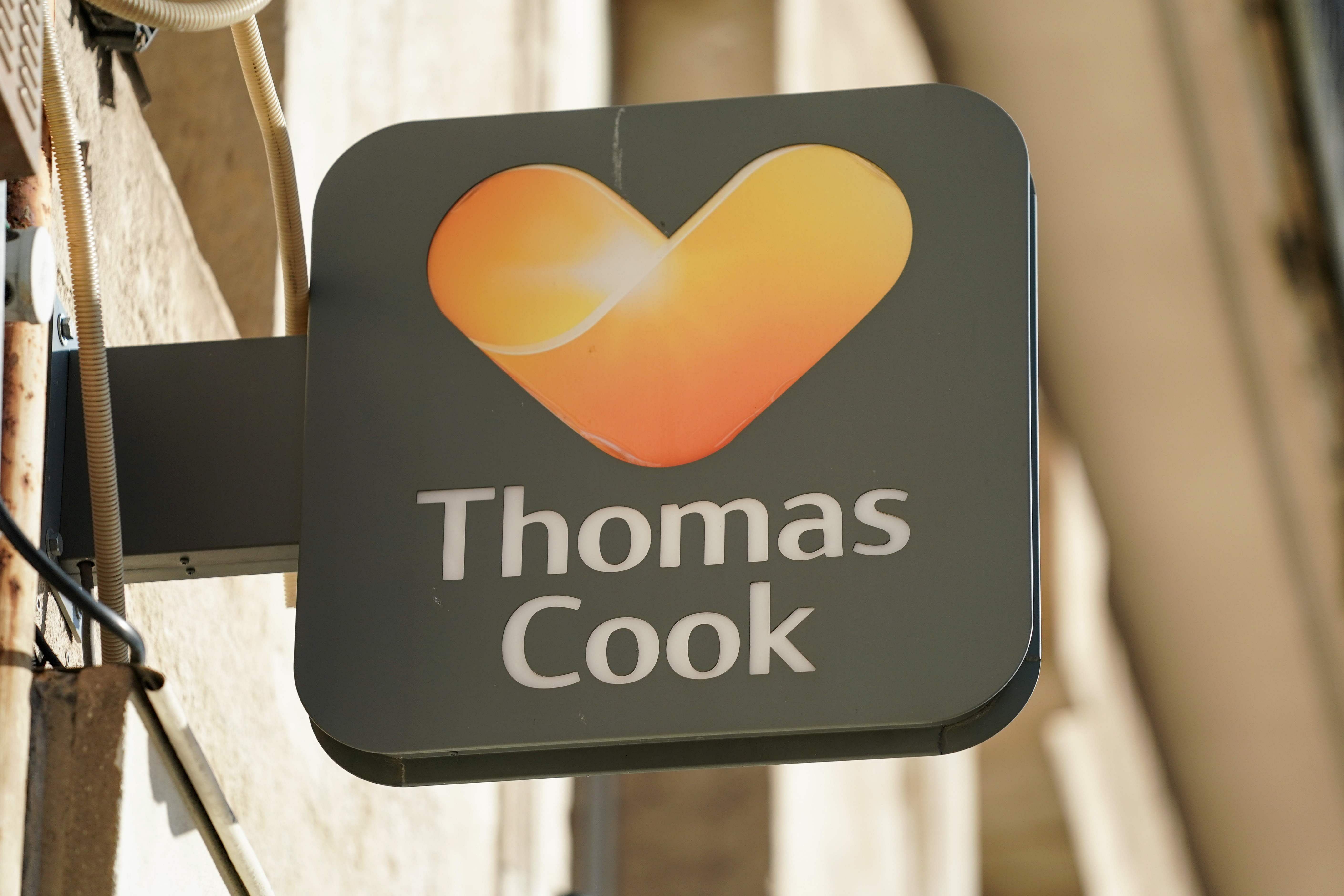Thomas Cook logo. Credit: AFP Photo