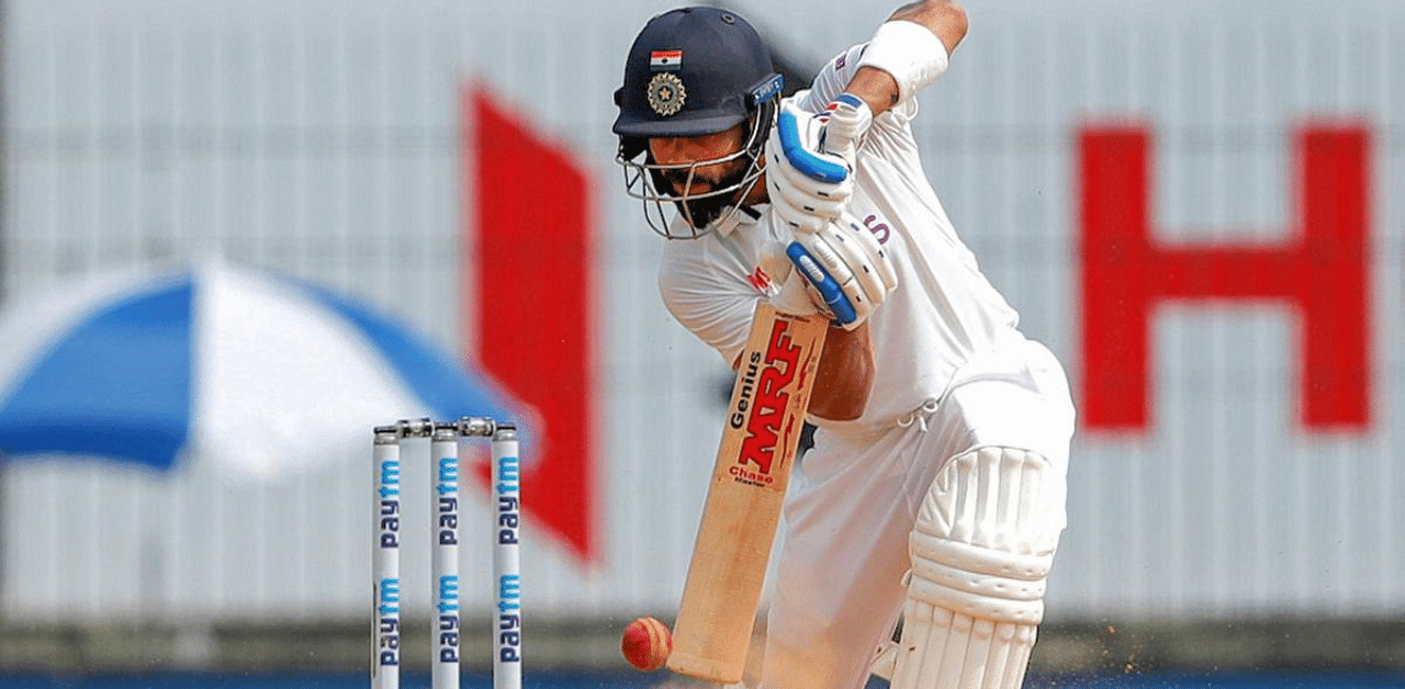 Virat Kohli during the first Test against England in Chennai. Credit: PTI Photo