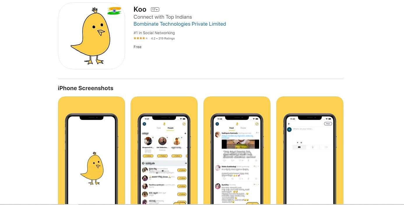 Koo app on Apple App Store (screen-grab)