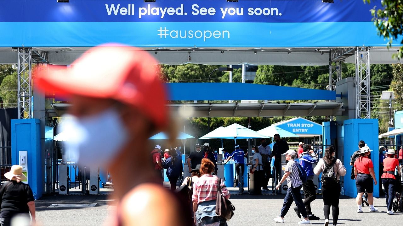 It was announced the tournament will proceed without crowds over the next five days after the state of Victoria was placed under a snap lockdown from Friday to contain a fresh outbreak of the coronavirus. Credit: Reuters Photo