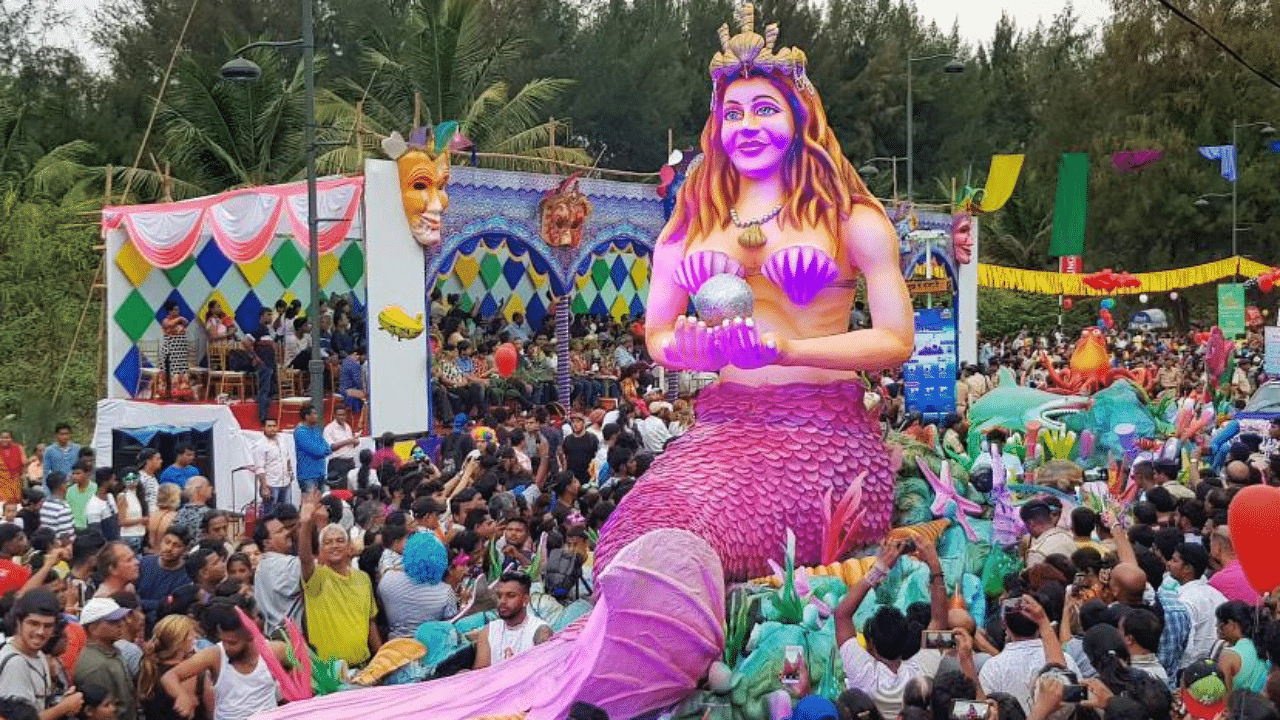  People participate in the float parade during the Goa carnival in Panaji in 2018. Credit: PTI File Photo