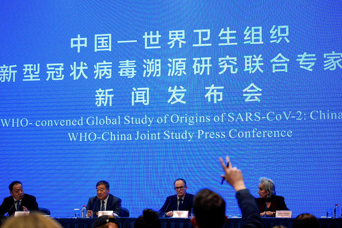  Peter Ben Embarek, a member of the World Health Organization team tasked with investigating the origins of Covid-19, attends a WHO-China joint study news conference. Credit: Reuters Photo