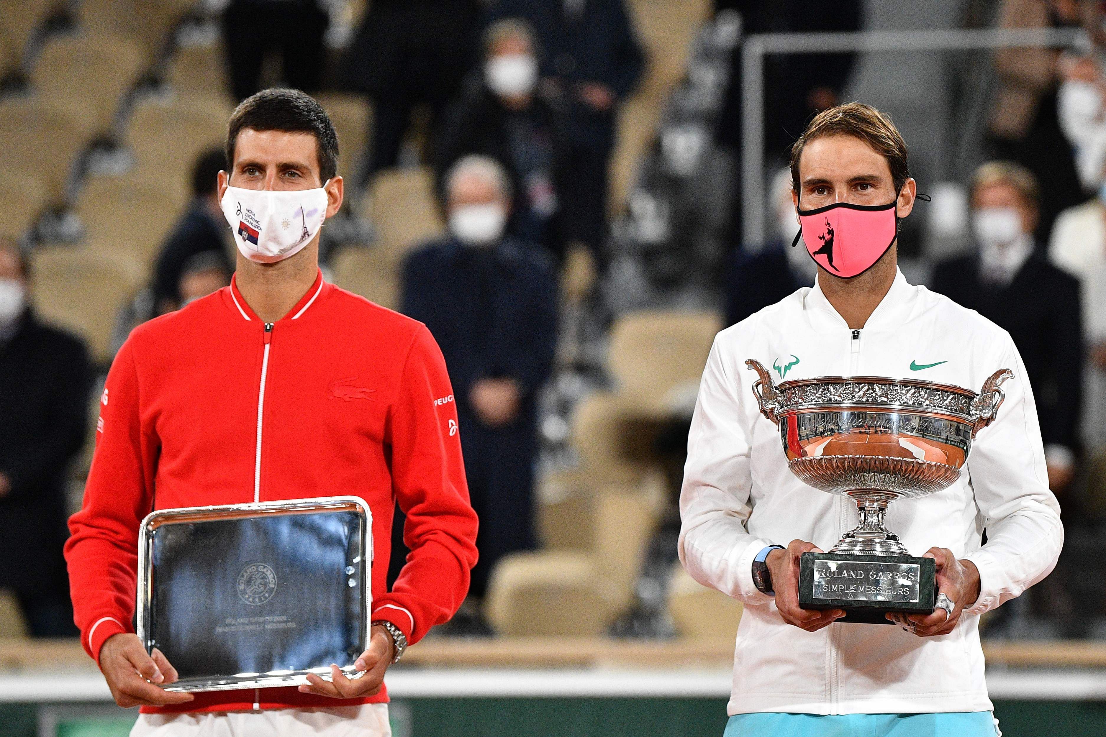Serbia's Novak Djokovic (L) and winner Spain's Rafael Nadal. Credit: AFP File Photo