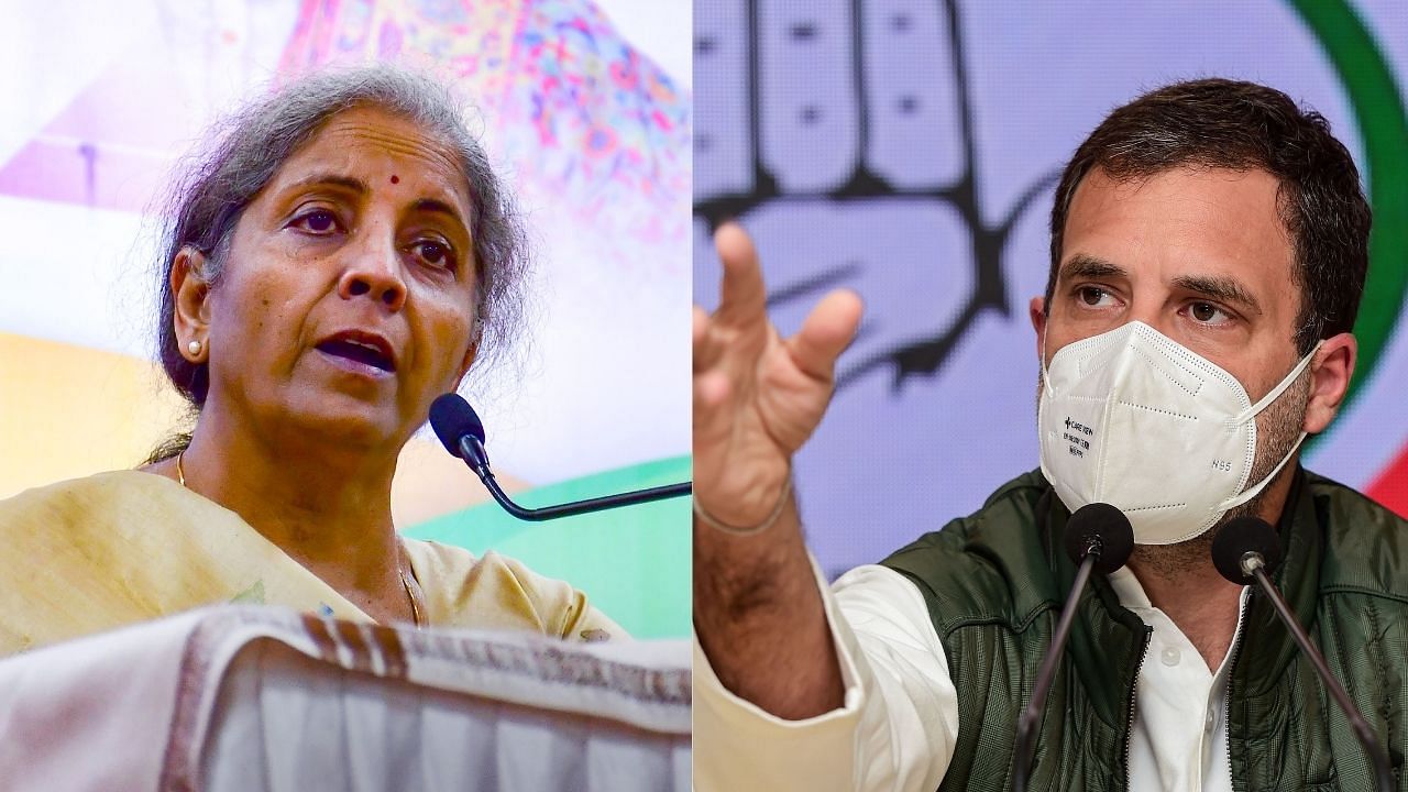 Finance Minister Nirmala Sitharaman on Saturday hit out at Congress leader Rahul Gandhi saying he is becoming a "doomsday man" for India. Credit: PTI Photos
