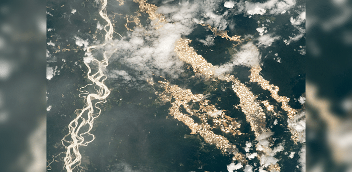 The precious metal is the currency of choice in Venezuelan Amazon. Photo credit: NASA earth observatory