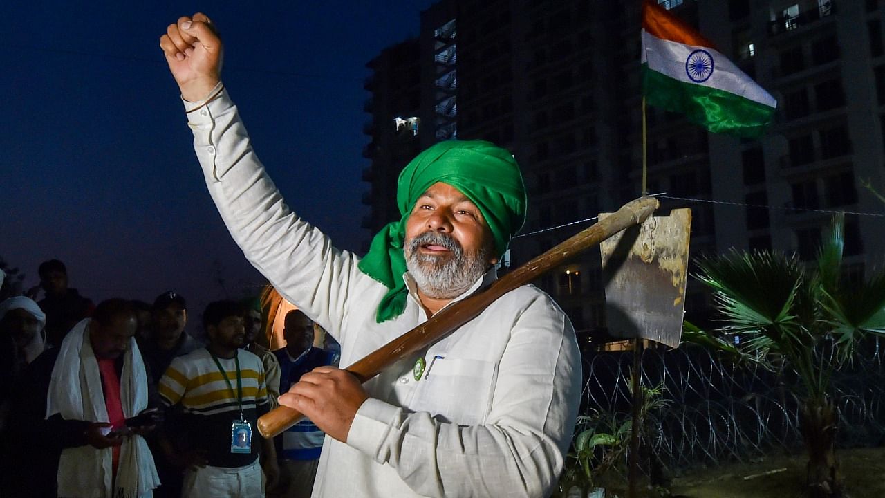 BKU leader Rakesh Tikait. Credit: PTI Photo