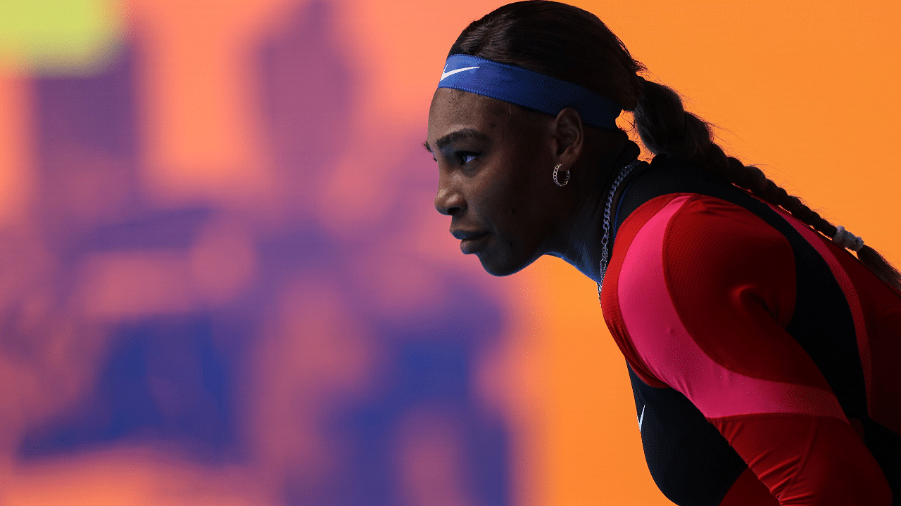 Serena Williams of the US rests between games during her women's singles match against Belarus' Aryna Sabalenka. Credit: AFP Photo
