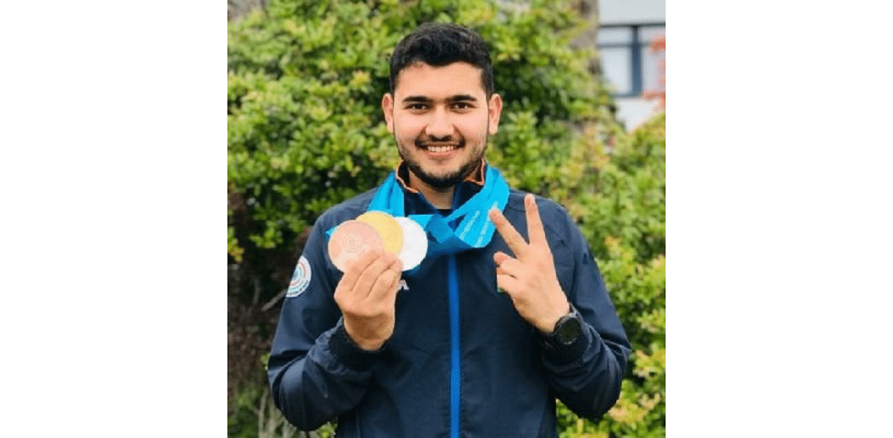 Commonwealth Games gold medallist Anish Bhanwala. Credit: Twitter/@anish__bhanwala