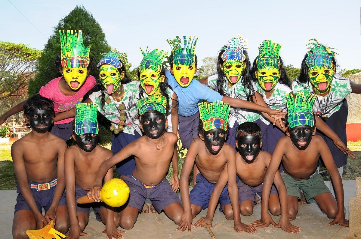 Tribal Community children perform during a Tribal Festival. Dh file photo