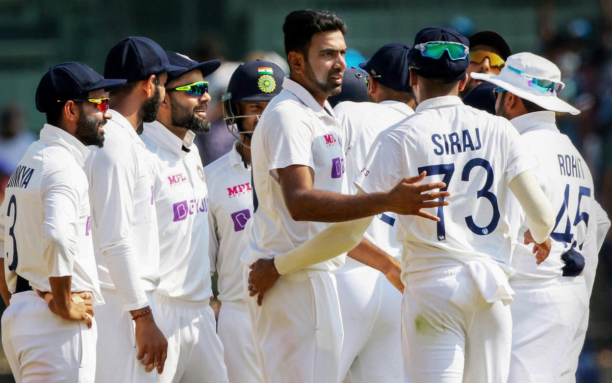 India team in the second Test against England. Credit: PTI photo. 